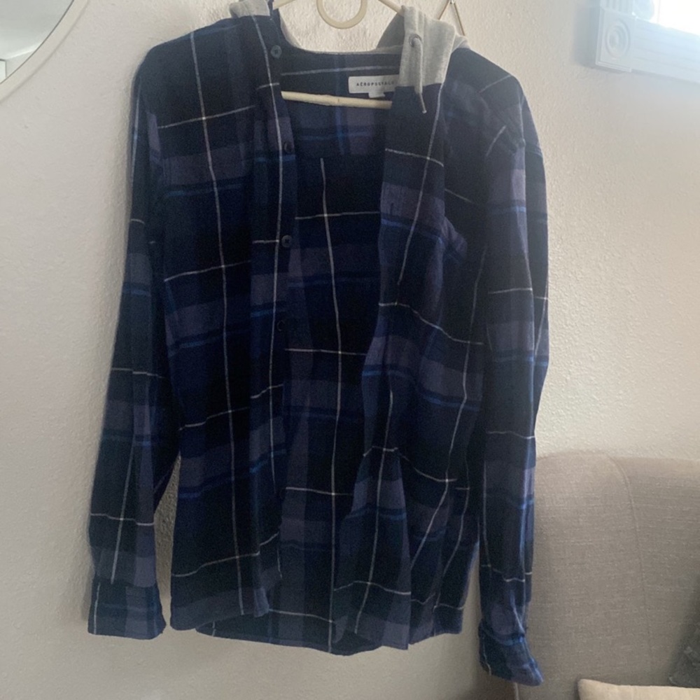 Button up with hood
